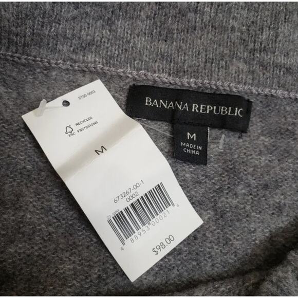 NWT Banana Republic Steel Grey Merino Wool Zip Sweater Skirt - Medium - Picture 6 of 8